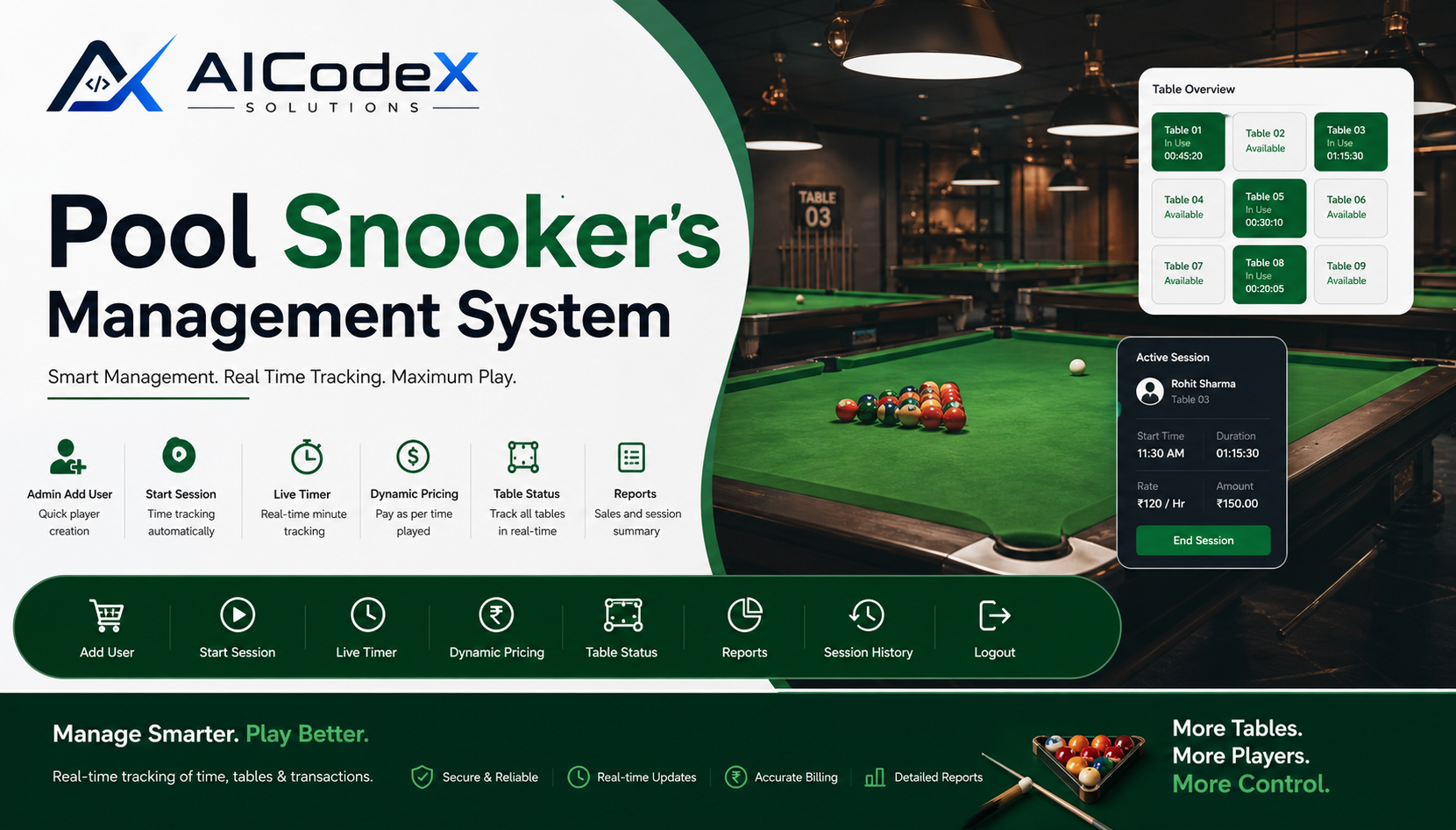 Pool / Snooker Manager System